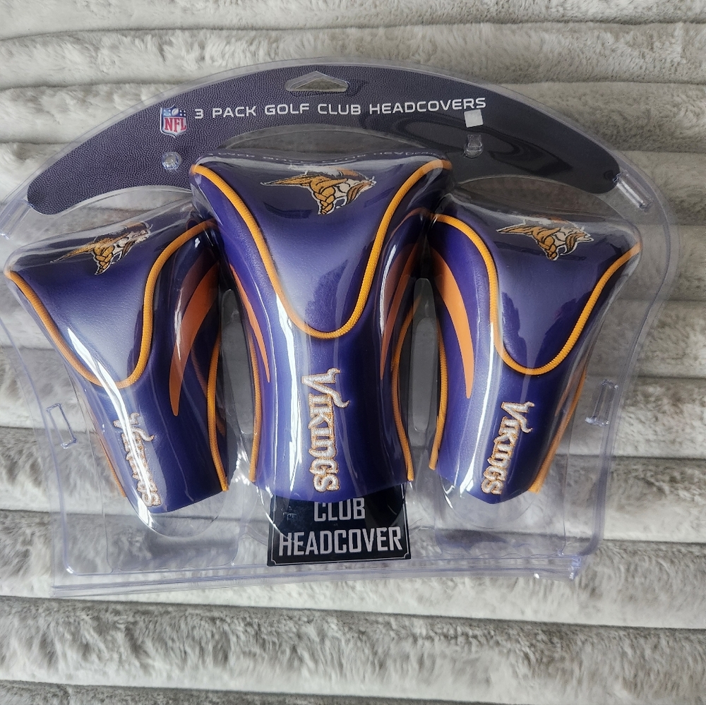 NFL Vikings Purple and Gold Goof Club Headcovers
